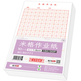 绍泽文化 硬笔作业纸 16K 米格作业纸 10本装
