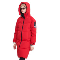 BOSIDENG 波司登 极寒系列 女士中长款羽绒服 B90142040 亮红 XS