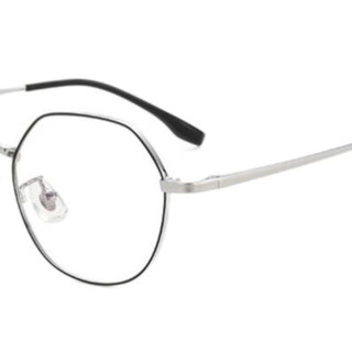 HD 汇鼎 85352 黑银色钛架眼镜框+1.56折射率 防蓝光镜片