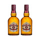 CHIVAS 芝华士 威士忌40度 英国芝华士12年苏格兰威士忌 500ml 双支装