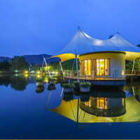 安吉帐篷客·溪龙茶谷度假酒店徽派谭府景观大/双床房