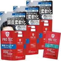 PRO-TEC 弹力洗发水补充装 230g x 3 (医薬部外品)