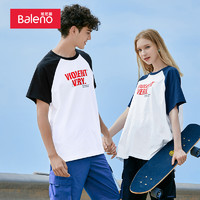 Baleno 班尼路 2020夏季新款潮流字母印花短袖T恤情侣款