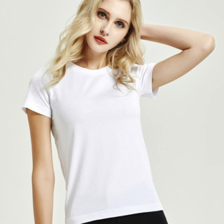 Supield 素湃科技 女士圆领短袖T恤 FHABC2033 白色 S