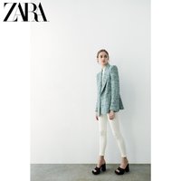 ZARA春季新款 女装 纹理双排扣休闲西装外套 2324140 330