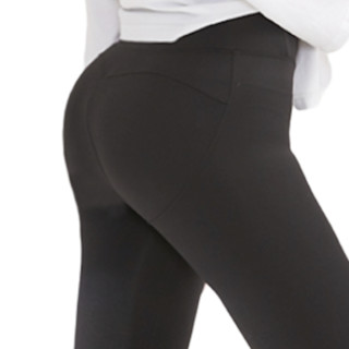 零限 女士高弹打底裤 YDS022081 提臀常规款 黑色 S