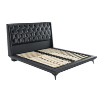 Sleemon 喜临门 摩根 意式真皮软床 亮黑色 180*200cm