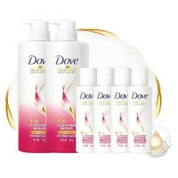 Dove 多芬 秀发赋活系列日常滋养修护洗护套装 (洗发乳700ml*2+润发精华素100ml*4)