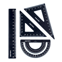 六品堂 wj121 铝合金套尺 黑色 4件套