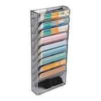 名卓 课室铁艺头等舱系列 课桌收纳架 单人款 11层 银色 单个装