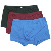 AIMER MEN 爱慕先生 男士平角内裤套装 NS23C211 3条装(酒红+蓝+墨绿) 170