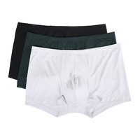 AIMER MEN 爱慕先生 男士平角内裤套装 NS23C211 3条装(灰色+墨绿+黑色) 170