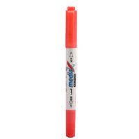 uni 三菱铅笔 PD-153T双头光盘笔（细0.4mm/粗0.9mm）办公用速干记号笔 红色 单支装