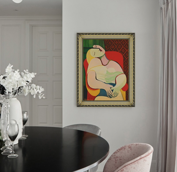 雅昌 毕加索 抽象人物油画《梦幻》99x77cm 油画布 典雅栗
