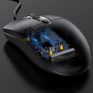 TAFIQ 塔菲克 有声版 有线鼠标 1600DPI 经典黑+鼠标垫