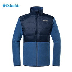 Columbia 哥伦比亚 男士抓绒衣秋冬户外羽绒拼接防风立领保暖外套潮