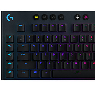 logitech 罗技 G813 104键 有线机械键盘 黑色 GL-L红轴 RGB