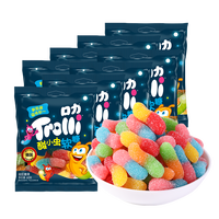 德国口力西瓜酸味软糖葡萄味草莓可乐味糖果QQ糖创意造型儿童橡皮糖 酸味虫60g*8