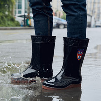 WARRIOR 回力 雨鞋男士雨靴子防水中高筒春季套鞋胶鞋休闲水鞋868