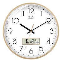 BOEERLCNL 铂晨 9615 北欧石英挂钟 金色 10英寸 液显版