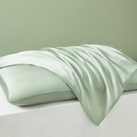 太湖雪 桑蚕丝枕套 松石绿 48*74cm
