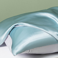 太湖雪 桑蚕丝枕套 琉璃蓝 48*74cm