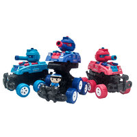 太初 儿童惯性坦克车碰撞击变形萌趣可发射惯性攀爬六轮坦克越野车玩具 3辆全套