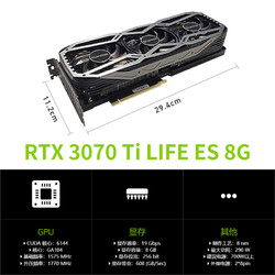 LEADTEK 丽台 GeForce RTX 3070Ti LIFEES8G GDDR6X 独立游戏显卡