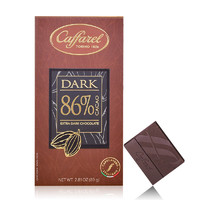 Caffarel 口福莱 意大利进口巧克力 瑞士莲高端品牌Caffarel口福莱 排块 86%可可黑巧克力 妇女节女神女生节礼物休闲零食80g
