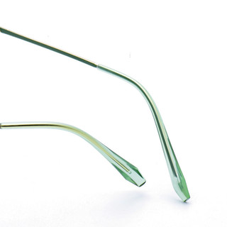 潮库 3022 渐变绿金TR90合金眼镜框+1.56折射率 防蓝光镜片