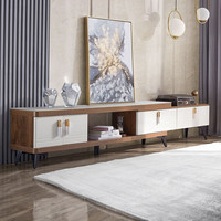 LINSY 林氏家居 LS186M3-A 简约电视柜 胡桃色+白色