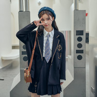 snbl 森女部落 JK制服 韩版英伦风西服外套