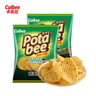 Calbee 卡乐比 波塔比系列 海苔味薯片68g*2 印尼进口零食