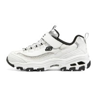 SKECHERS 斯凯奇 D'LITES 女童休闲运动鞋 302504L/WBK 白色/黑色 30码