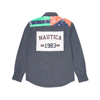 NAUTICA 诺帝卡 男士长袖衬衫 WC83109GM 蓝色 M