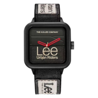 Lee 手表方形运动新品复古vintage创意潮流男女款中性手表 黑色