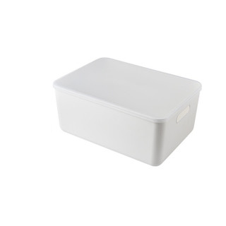 箱居 收纳盒 有盖款 36.5*26*16.5cm 白色