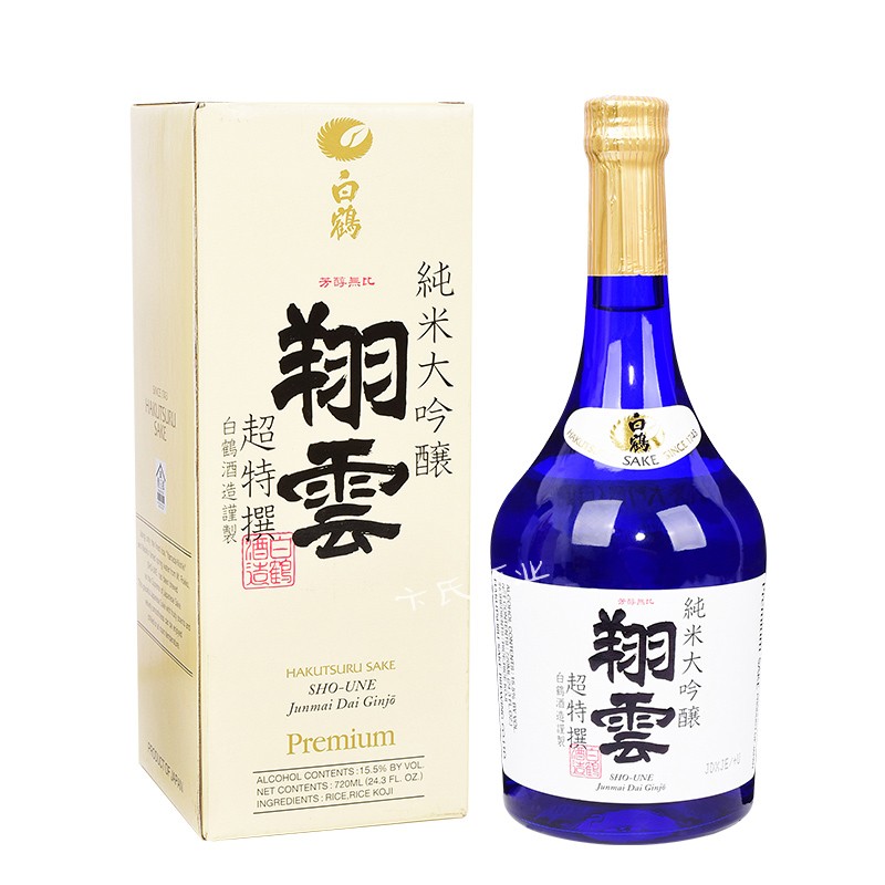 HAKUTSURU SAKE 白鹤 BAI HE 白鹤 翔云 纯米大吟酿清酒 720ml