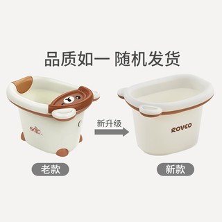 日康（rikang) 浴桶婴儿洗澡盆 宝宝儿童洗澡桶 新生儿宝宝游泳桶0-12岁 RK-X1002 小号咖啡色浴桶（小船+海洋球）