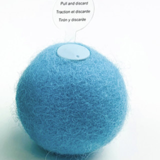 petgravity 引力叫叫球-青蛙叫 猫玩具 羊毛款 蓝色 5.5cm
