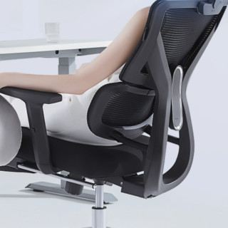 HBADA 黑白调 E201 舒适电脑椅 黑色 标准款