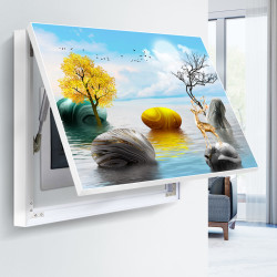 本格电表箱装饰画推拉配电箱壁画客厅开关电闸盒挂画餐厅多媒体弱电箱
