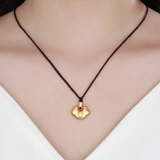 CHJ JEWELLERY 潮宏基 古法系列 XQG30003012 祥云福锁足金吊坠 11.3g