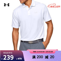 安德玛 官方UA Performance男子高尔夫运动Polo衫Under Armour1351129 白色100 M