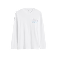 Gap 盖璞 碳素软磨系列 男士圆领长袖T恤 735038 白色 M