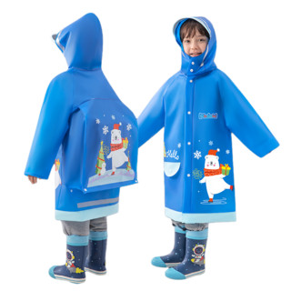 贝壳年代 儿童雨衣 高领款 藏蓝北极熊 M