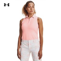 安德玛 官方UA Zinger女子高尔夫运动无袖Polo衫1363950 粉红色658 XL