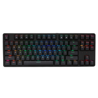 irok 艾石头 Fe-87 87键 有线机械键盘 黑色 国产红轴 RGB