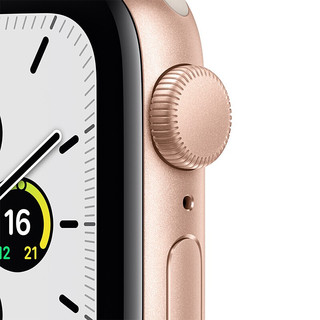 Apple 苹果 Watch SE GPS款 智能手表 44mm 金色铝金属表壳 星光色运动型表带（心率、GPS、扬声器）