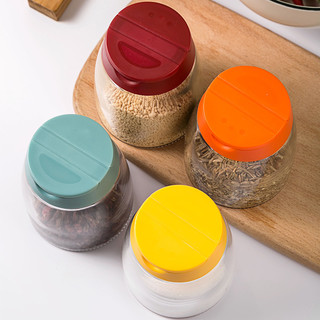 居家家 日式调料罐盐糖调料盒组合套装家用厨房密封玻璃调味瓶罐子   调味罐四个装